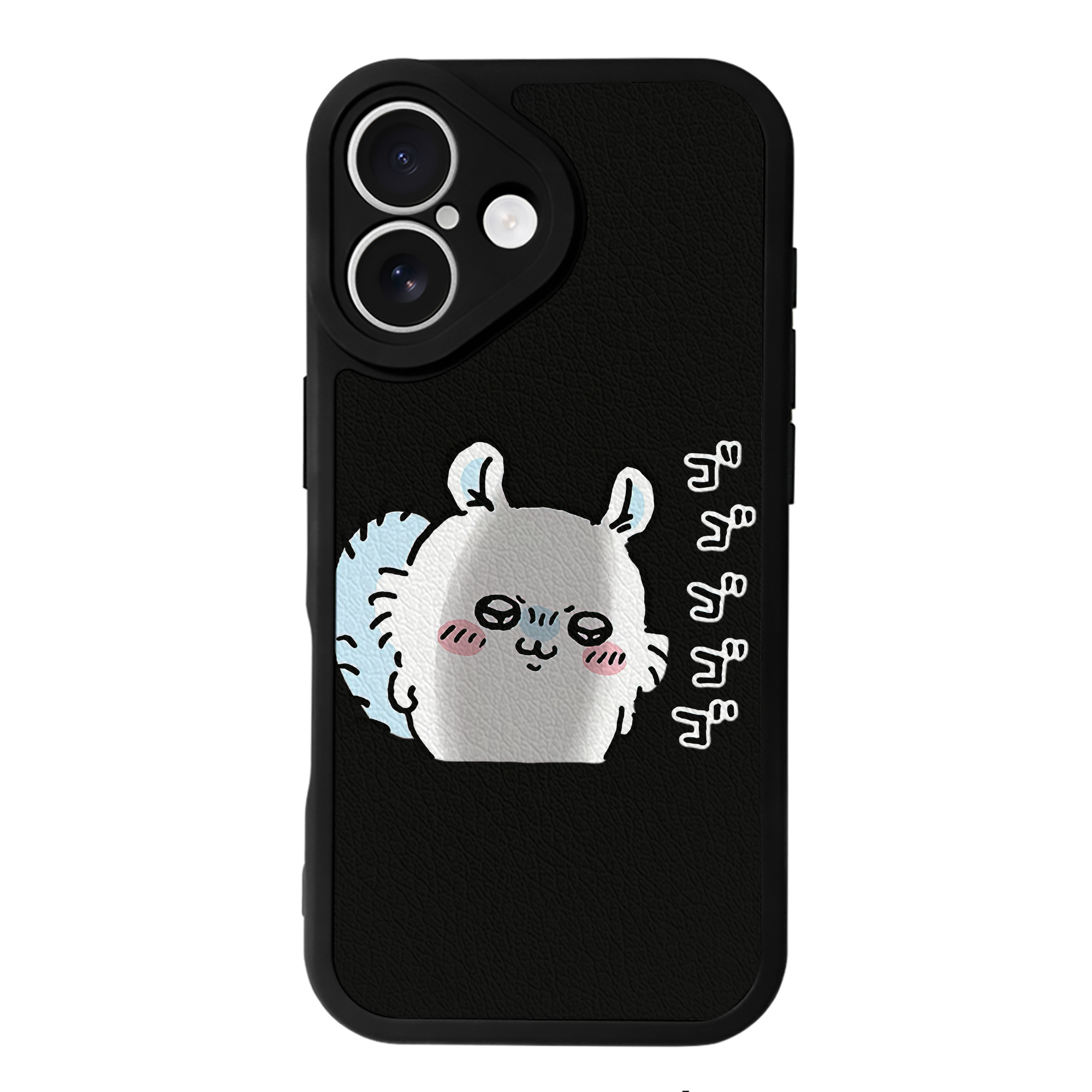 （画像用） ちいかわ モモンガ Chii-kawa Momonga 【iPhone 16シリーズ対応】シリコンスマホケース（レザー調） 材質：シリコン